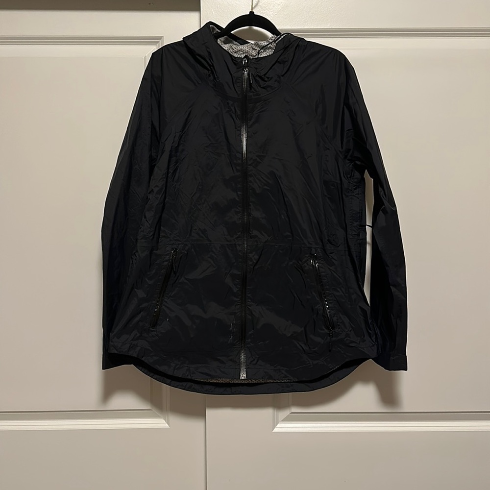 Womens Black Columbia Wind Breaker Rain Jacket XL
